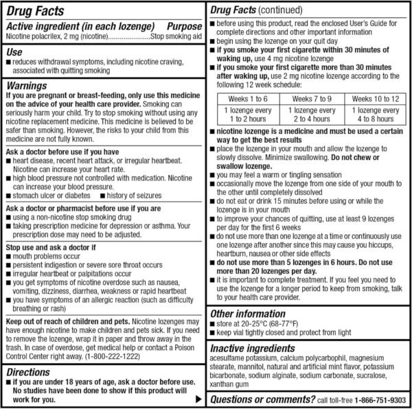 GoodSense Mini Nicotine Polacrilex Lozenge, 2 mg (nicotine), Stop Smoking Aid, Mint Flavor; quit smoking with mint nicotine lozenge, 81 Count - Image 4